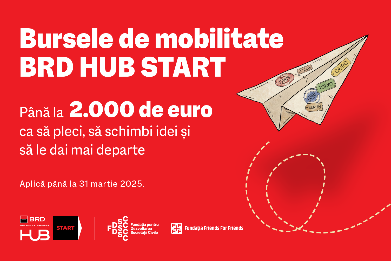 BRD HUB START lansează burse de mobilitate de până la 2.000 de euro pentru studenți activi în organizații studențești